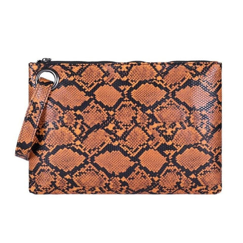 Snake Print Wristlet Clutch Women Daily Makeup Bags Purse Soft PU Leather Money Phone Pouch Casual Wallet 2019 Hot Selling