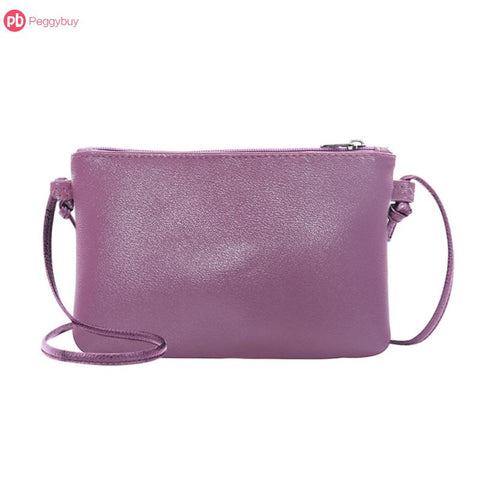 Women Clutch Soft  Leather Mini Messenger Bag Solid Color Crossbody Shoulder Bags Bolsos Mujer Bolsa Feminina