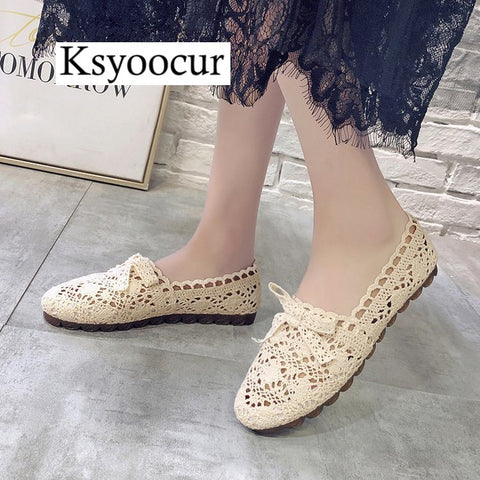 Brand Ksyoocur 2019 New Ladies Flat Shoes Casual Women Shoes Comfortable Round Toe Flat Shoes Spring/summer Women Shoes X01