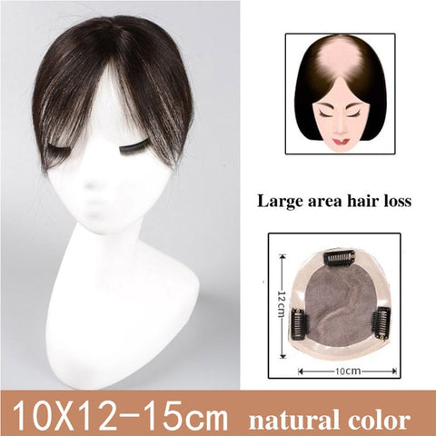 JINKAILI Top Piece Closure Toupee Black Brown Top Natural Straight Hair Female Hear Resistant Synthetic Hair Piece Women