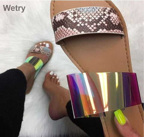 2019 Women Slippers Flip Flops Summer Women Crystal Diamond Bling Beach Slides Sandals Casual Shoes Slip On Slipper