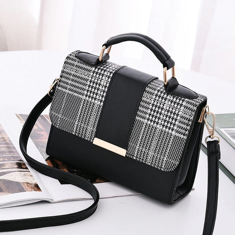 Women Fashion PU Leather Shoulder Small Flap Crossbody Handbags Top Handle Tote  Messenger Bags