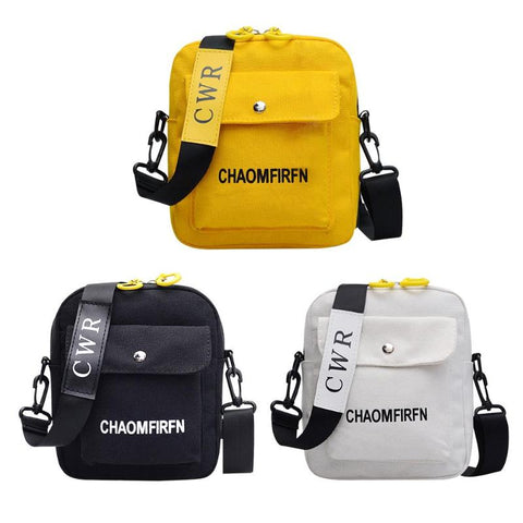 Letter Print Outdoor Sports Shoulder Messenger Handbags Casual Women Men Canvas Crossbody Bags 2019 Hot Selling