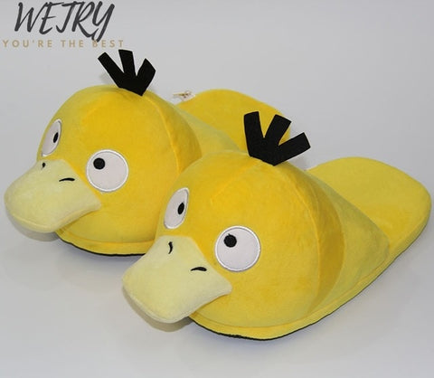 2019 New Anime Cartoon Pokemon Slippers Lovers Warm Woman Slippers Elf Ball Pikachu Go Plush Shoes Home House Slippers Children