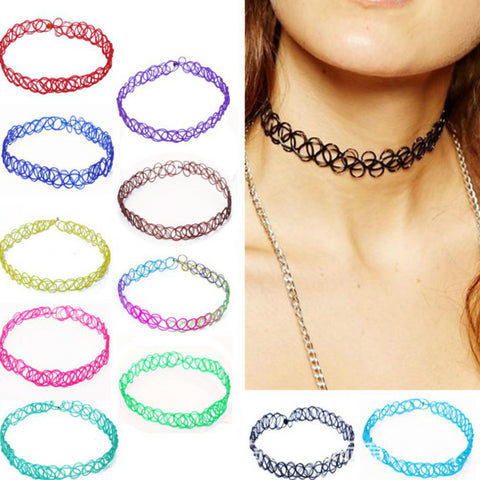 1pcs Sell New Choker Necklaces Colorful Chokers Holiday Seaside Resort Beach Jewelry Water Drop Circular Cobwebbing Clavicle