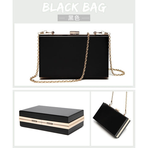 Women Acrylic Clear Clutch Transparent Crossbody Purse Candy See Through  Evening Bag Sport Events Stadium Approved Shoulder Bag
