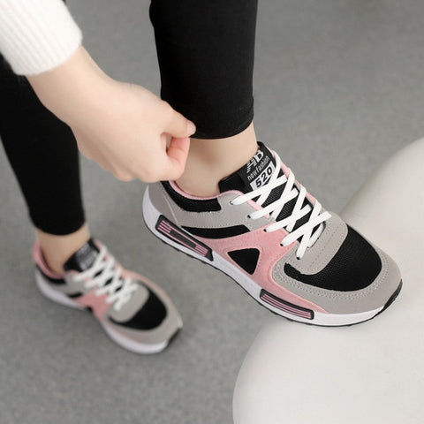 Women sneakers wimen shoes 2019 fashion breathable mesh casual shoes woman lace-up sneakers women shoes zapatos de mujer