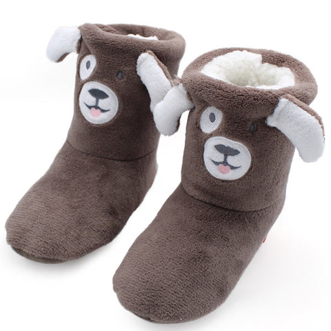 STONE VILLAGE Drop Shipping Cheap Soft Bottom Animal Print Home Christmas Gift Plush Women Slipper Shoes Indoor Home Slippers