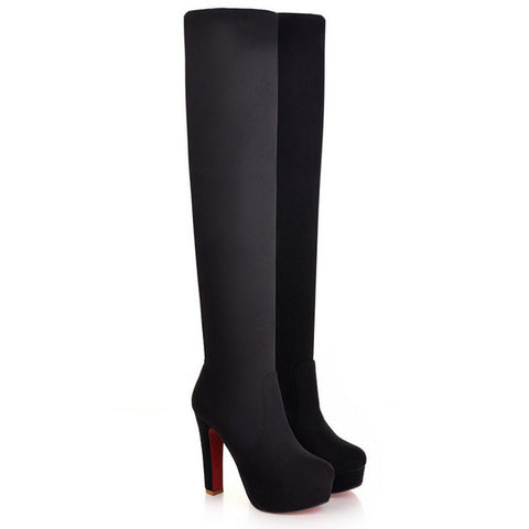 Sexy Over-the-knee Boots Women Boots 2019 Hot Women Shoes Platform High Heels Knee-high Boots Female Winter Boot Plus Size 35-47