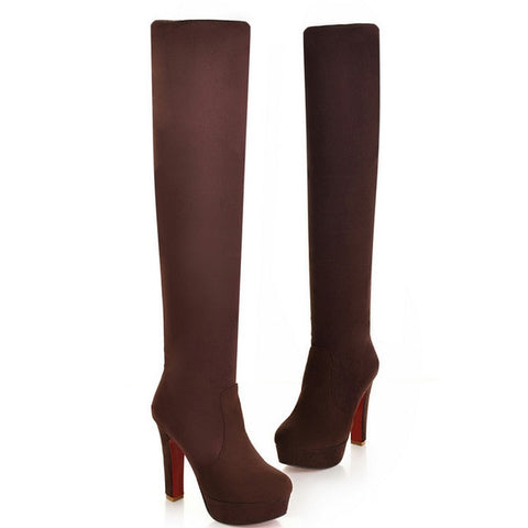 Sexy Over-the-knee Boots Women Boots 2019 Hot Women Shoes Platform High Heels Knee-high Boots Female Winter Boot Plus Size 35-47