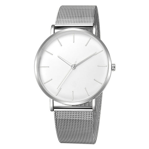 Fashion Reloj Mujer Quartz Watch Simple Montre Femme Women Mesh Stainless Steel Bracelet Casual Wrist Watch Metal Hours Relogio