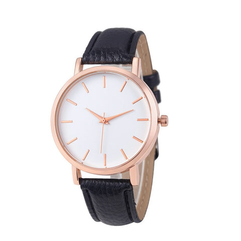 reloj mujer Fashion Cute Pink Women Watches Simple Rose Gold Women's Quartz Wrist watch Leather Ladies Watch relogio feminino