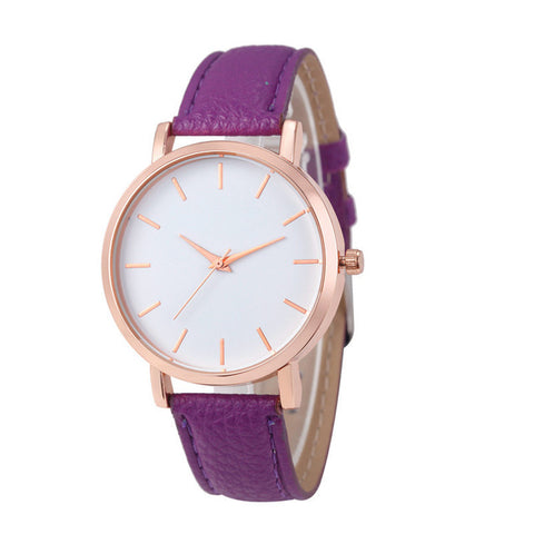 reloj mujer Fashion Cute Pink Women Watches Simple Rose Gold Women's Quartz Wrist watch Leather Ladies Watch relogio feminino