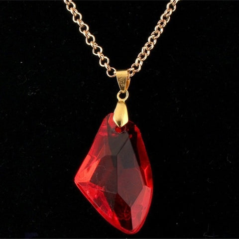 The Sorcerer Philosophers Magic Stone Necklace Hogwarts Red Acrylic Fashion Sparkling Pendant New Jewelry Women Potter Wholesale