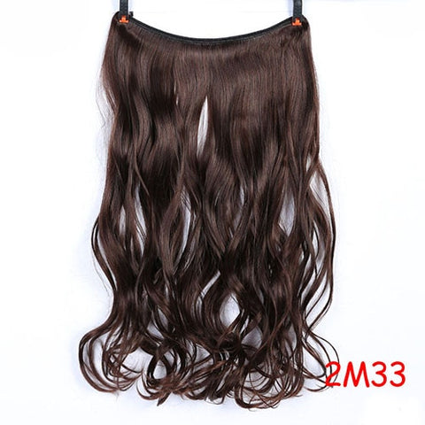 Invisible Wire No Clips in Hair Extensions Secret Fish Line Hairpieces Silky Straight real natural Synthetic Headwear