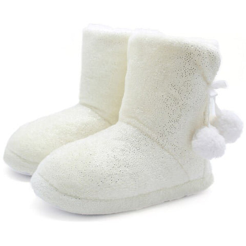 STONE VILLAGE Drop Shipping Solid Plush Ball Winter Home Slippers Cotton Soft Thick Plush Slippers Non-Slip Women Slipper Shoes