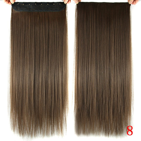 Soowee 60cm Long Synthetic Hair Clip In Hair Extension Heat Resistant Hairpiece Natural Wavy Hair Piece