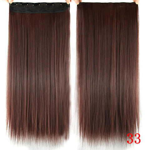 Soowee 60cm Long Synthetic Hair Clip In Hair Extension Heat Resistant Hairpiece Natural Wavy Hair Piece