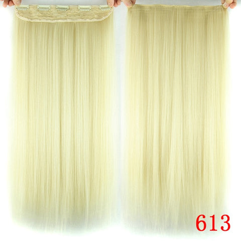 Soowee 60cm Long Synthetic Hair Clip In Hair Extension Heat Resistant Hairpiece Natural Wavy Hair Piece