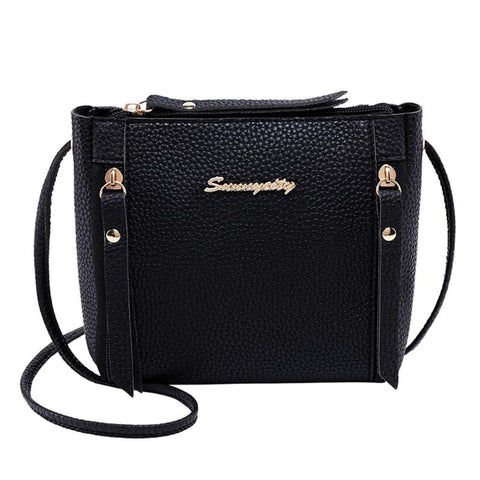 Litchi Pattern Solid Color Bag Women Small Shoulder Messenger Handbag Casual PU Leather Crossbody Bags Sac A Dos Bolsas Feminina