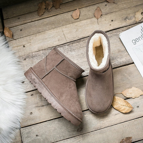 Women Boots Ankle Boots for Womens Platform Female Girl Fur Boots Furry Snow Boots Winter Shoes
