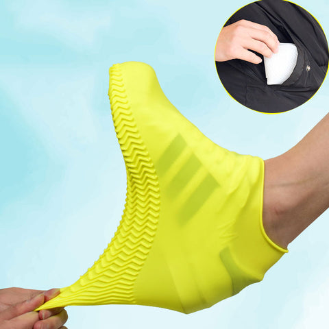 Outdoor Latex Shoe Cover Cycling Rainy Day Waterproof Thickening Non-slip Wear Foot Cover Overshoes Silicone Shoe Covers Protect