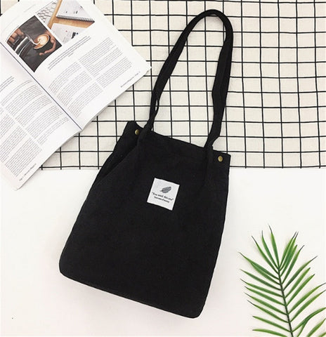 Women Solid Corduroy Shoulder Bags Shopping Bag Tote Package Crossbody Bags Purses Casual Handbag For Women Bookbag