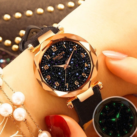 Women Watches Fashion minimalism Bracelet Watch Woman Relogio Leather Rhinestone Analog Quartz Watch Female Clock Montre Femme