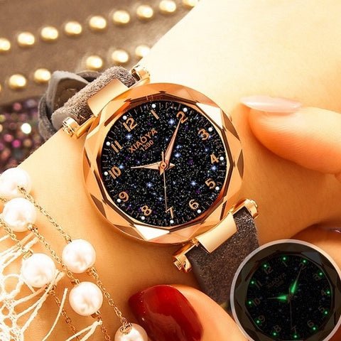 Women Watches Fashion minimalism Bracelet Watch Woman Relogio Leather Rhinestone Analog Quartz Watch Female Clock Montre Femme