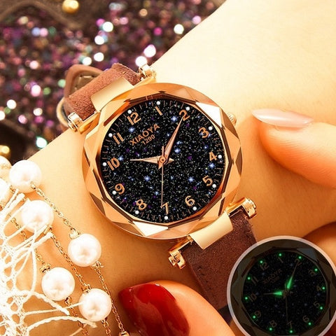 Women Watches Fashion minimalism Bracelet Watch Woman Relogio Leather Rhinestone Analog Quartz Watch Female Clock Montre Femme