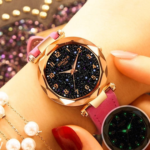 Women Watches Fashion minimalism Bracelet Watch Woman Relogio Leather Rhinestone Analog Quartz Watch Female Clock Montre Femme