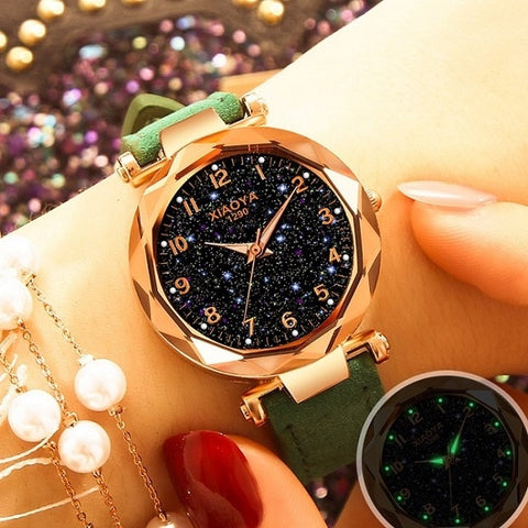 Women Watches Fashion minimalism Bracelet Watch Woman Relogio Leather Rhinestone Analog Quartz Watch Female Clock Montre Femme