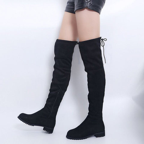 Women Boots Slim Sexy Over-The-Knee Boots Fashion Suede Thigh High Boots Female Winter Boots Winter Shoes Bota Women Plus Size