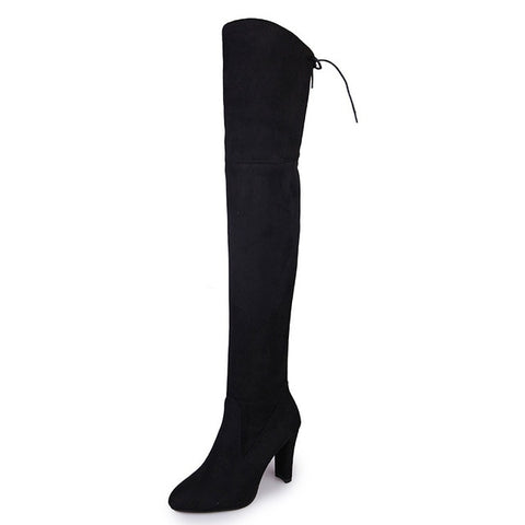 Women Boots Slim Sexy Over-The-Knee Boots Fashion Suede Thigh High Boots Female Winter Boots Winter Shoes Bota Women Plus Size