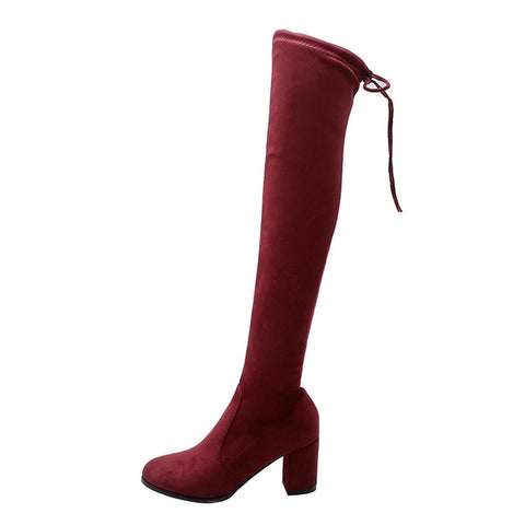 Sexy Over-the-knee Boots Women Boots 2019 Hot Women Shoes Platform High Heels Knee-high Boots Female Winter Boot Plus Size 35-47