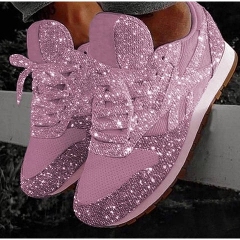 Rimocy Autumn Women Flat Bling Sneakers Glitter Platform Casual Shoes Woman Comfortable Ladies Silver Vulcanize Shoes Large Size