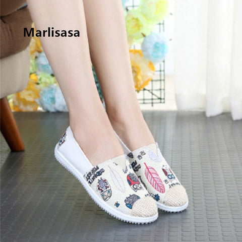 Marlisasa Women High Quality Comfortable Spring Slip on Canvas Shoes Lady Casual Stylish Summer Shoes Zapatos De Mujer F214