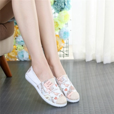 Marlisasa Women High Quality Comfortable Spring Slip on Canvas Shoes Lady Casual Stylish Summer Shoes Zapatos De Mujer F214
