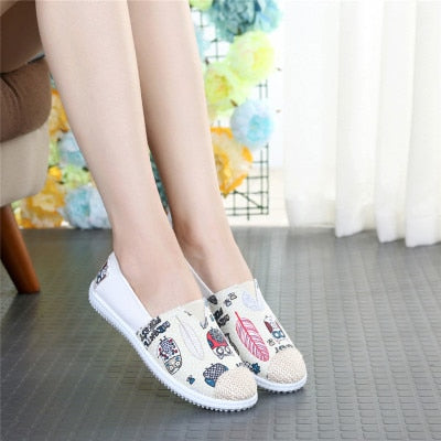 Marlisasa Women High Quality Comfortable Spring Slip on Canvas Shoes Lady Casual Stylish Summer Shoes Zapatos De Mujer F214