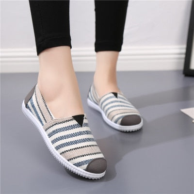 Marlisasa Women High Quality Comfortable Spring Slip on Canvas Shoes Lady Casual Stylish Summer Shoes Zapatos De Mujer F214