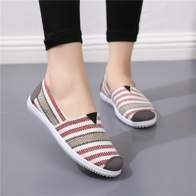 Marlisasa Women High Quality Comfortable Spring Slip on Canvas Shoes Lady Casual Stylish Summer Shoes Zapatos De Mujer F214