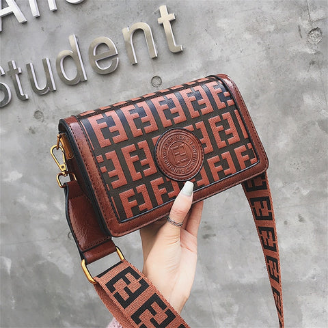 Women Handbags Ladies Letter Print Mini Shoulder Flap Small Square Bag Messenger Bag Top Brand Bag New Design Letter Women Gifts