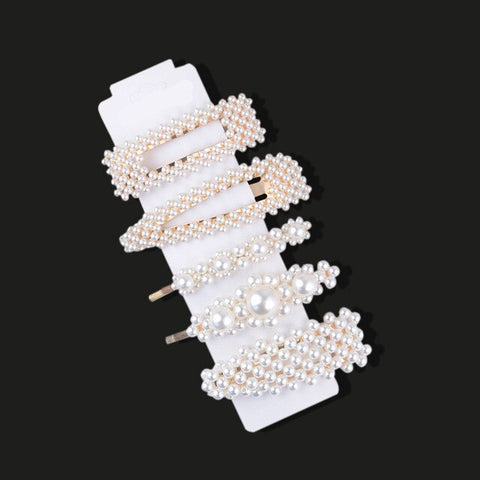 1Set Fashion Sweet Pearls Hairpins Girls Headwear Elegant Hair Clips Hair Headband Ins Hair Accessorie Ornament Barrettes