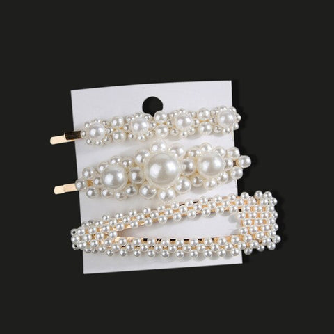 1Set Fashion Sweet Pearls Hairpins Girls Headwear Elegant Hair Clips Hair Headband Ins Hair Accessorie Ornament Barrettes