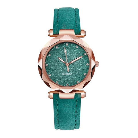 Womens watches Ladies fashion Colorful Ultra-thin leather rhinestone analog quartz watch Female Belt Watch YE1