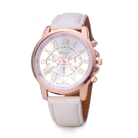 Luxury Brand Leather Quartz Watch Women Men Ladies Fashion Wrist Watch Wristwatches Clock relogio feminino masculino 8O73