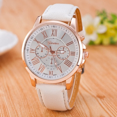 Luxury Brand Leather Quartz Watch Women Men Ladies Fashion Wrist Watch Wristwatches Clock relogio feminino masculino 8O73