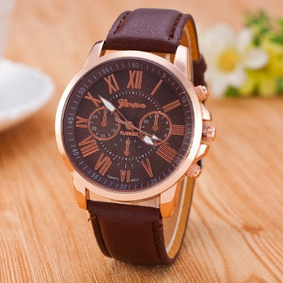 Luxury Brand Leather Quartz Watch Women Men Ladies Fashion Wrist Watch Wristwatches Clock relogio feminino masculino 8O73