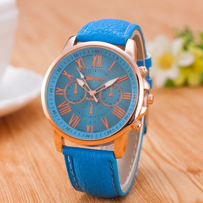 Luxury Brand Leather Quartz Watch Women Men Ladies Fashion Wrist Watch Wristwatches Clock relogio feminino masculino 8O73
