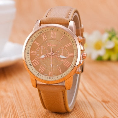 Luxury Brand Leather Quartz Watch Women Men Ladies Fashion Wrist Watch Wristwatches Clock relogio feminino masculino 8O73